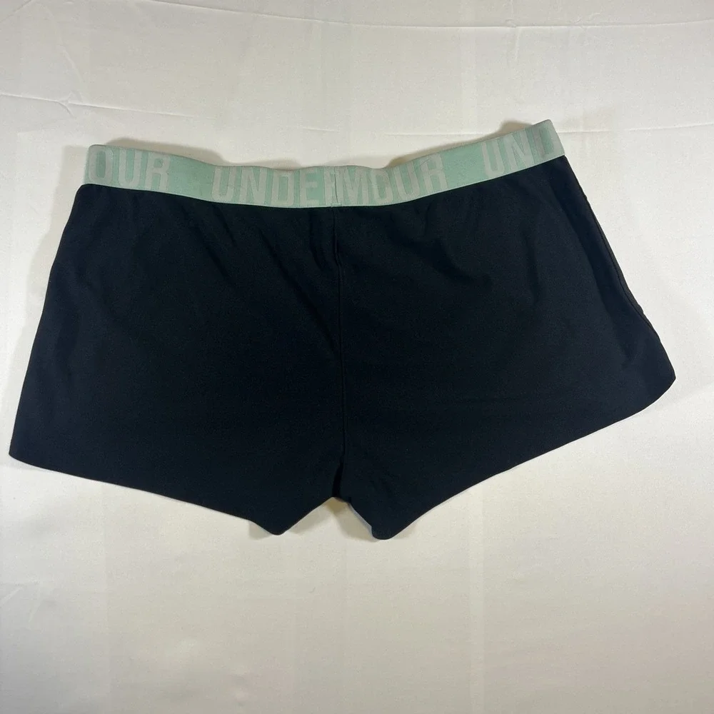 Under Armour Shorts Womens Size Xtralrg Black Heat Gear Waistband Running Shorts